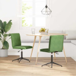 Valgomojo kėdės, 2vnt., šviesiai žalios spalvos, aksomas