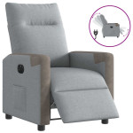 Elektrinis atlošiamas krėslas, šviesiai pilkos spalvos, audinys