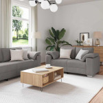 Sofos komplektas 2 pcs Taupe 219 x 77 x 82 cm audinys