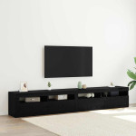 TV spintelių komplektas 3 pcs Juodas ąžuolas 240 x 35 x 40 cm