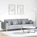 Sofa su pagalve Šviesiai pilka 250 x 77 x 76 cm audinys