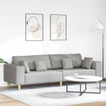Sofa su pagalve Debesų pilka 250 x 77 x 76 cm audinys