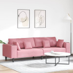 Sofa su pagalve Rožinė 250 x 77 x 76 cm Aksomas