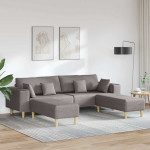 Sofa su pagalve 3 pcs Taupe audinys