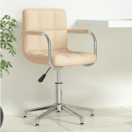 Pasukama biuro kėdė, kreminės spalvos, audinys