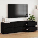 TV vienetai 2 pcs Juodas ąžuolas 180 x 34 x 50 cm