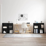 TV spintelių komplektas 4 pcs Juodas ąžuolas 37 x 37 x 72 cm