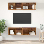 TV spintelių komplektas 4 pcs Senovinis medis 37 x 37 x 72 cm