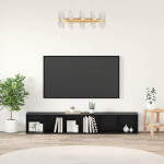 TV spintelių komplektas 2 pcs Juodas ąžuolas 37 x 35 x 107cm