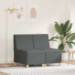 Modulinis sofa vienetas be rankų 2 pcs Tamsiai pilka