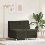 Modulinis sofa vienetas be rankų 2 pcs Žalia 55 x 74 x 82 cm