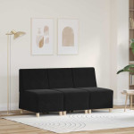 Modulinis sofa vienetas be rankų 3 pcs Juoda 55 x 74 x 82 cm