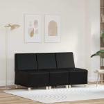 Modulinis sofa vienetas be rankų 3 pcs Juoda 55 x 74 x 82 cm