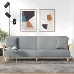 Sofa-lova su porankiais, šviesiai pilkos spalvos, audinys