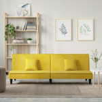 Sofa-lova, geltonos spalvos, aksomas