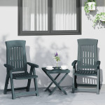 Atlošiamos sodo kėdės, 2vnt., žalios spalvos, PP