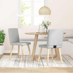 Valgomojo kėdės, 2vnt., pilkos spalvos, audinys