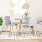 Valgomojo kėdės, 2vnt., pilkos spalvos, audinys