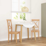 Valgomojo Kėdės 2 vnt medžio masyvo gumos