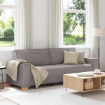 Trivietė sofa, pilkai ruda, 180 cm, audinys