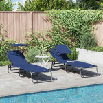 Sulankstomas gultas 2 pcs Mėlyna 56 x 190 x 81cm audinys