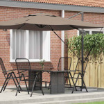 Roma Parasol Taupe 286 x 285 x 265 cm Poliesteris ir aliuminis