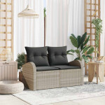 Sodo sofa Šviesiai pilka 124 x 62 x 69cm poliratanas