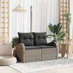 Sodo sofa Pilka 124 x 62 x 69cm poliratanas