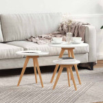 Kavos staliukas 3 pcs Ruda Kietas graikinių riešutų medis