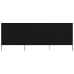 Uždanga nuo vėjo, 3 plokštės, juoda, 400x160cm, audinys