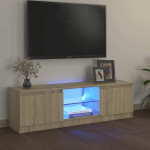 TV spintelė su LED apšvietimu, ąžuolo spalvos, 120x30x36cm