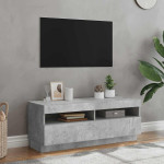 Televizoriaus spintelė su LED apšvietimu, pilka, 100x35x40cm