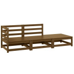 Sodo poilsio baldų komplektas, 3 dalių, medaus rudas, pušis 