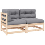 Sodo komplektas su pagalvėlėmis, 2 dalių, pušies masyvas