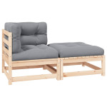 Sodo komplektas su pagalvėlėmis, 2 dalių, pušies masyvas