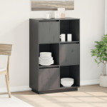 Komoda, pilkos spalvos, 74x35x117cm, pušies medienos masyvas