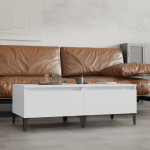 Šoniniai staliukai, 2vnt., balti, 50x46x35cm, apdirbta mediena