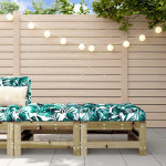 Sodo pakojos su pagalvėlėmis, 2vnt., impregnuota pušies mediena