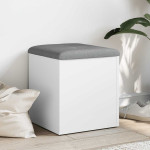 Suoliukas daiktadėžei, baltas, 42x42x45cm, inžinerinė mediena