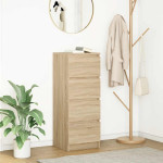 Šoninė spintelė, ąžuolo spalvos, 37,5x35x99cm, apdirbta mediena