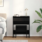 Kosmetinis staliukas su stalčių juoda ąžuolo 60 x 40 x 75 cm