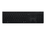 Lenovo | Professional Wireless Rechargeable Keyboard | 4Y41K04068 | Keyboard | Wireless | US | Grey | Scissors switch keys