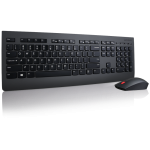 Lenovo | Professional | Professional Wireless Keyboard and Mouse Combo - US English with Euro symbol | Keyboard and Mouse Set | Wireless | Mouse included | US | Black | US English | Numeric keypad | Wireless connection