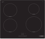 Bosch Hob | PIE611BB5E | Induction | Number of burners/cooking zones 4 | Touch | Timer | Black | Display