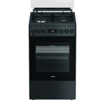 Whirlpool Cooker | W5G8LMSWTX | Hob type Gas | Oven type Electric | Stainless steel | Width 50 cm | Depth 60 cm | 60 L