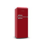 ETA | Refrigerator | ETA253490030E Storio retro | Energy efficiency class E | Free standing | Double Door | Height 148.2 cm | Fridge net capacity  170 L | Freezer net capacity 45 L | 44 dB | Red