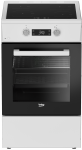BEKO Cooker | FSM59305WDT | Hob type Induction | Oven type Electric | White | Width 50 cm | Grilling | Depth 60 cm | 60 L