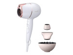 Philips Hair Dryer with SenseIQ | BHD628/00 Prestige | 1800 W | Number of temperature settings 3 | Ionic function | Diffuser nozzle | White/Rose