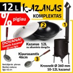 Komplektas: Krosnelė kazanui 12L / Namangan kazanas 12L / Kiaurasamtis ir samtis 46 cm Kazan Mangal