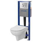 Unitazo komplektas CERSANIT NEW NESO, potink.rėmas, unitazas,lėto nusileidž. dang, mygtuk.